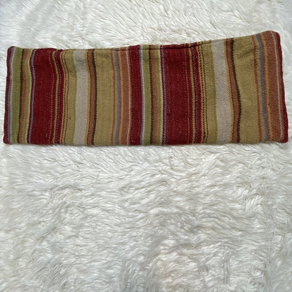 Pottery Barn Pillow Case Cover Wool Kilim Lumbar Stripe Western 14x36 Rectangle